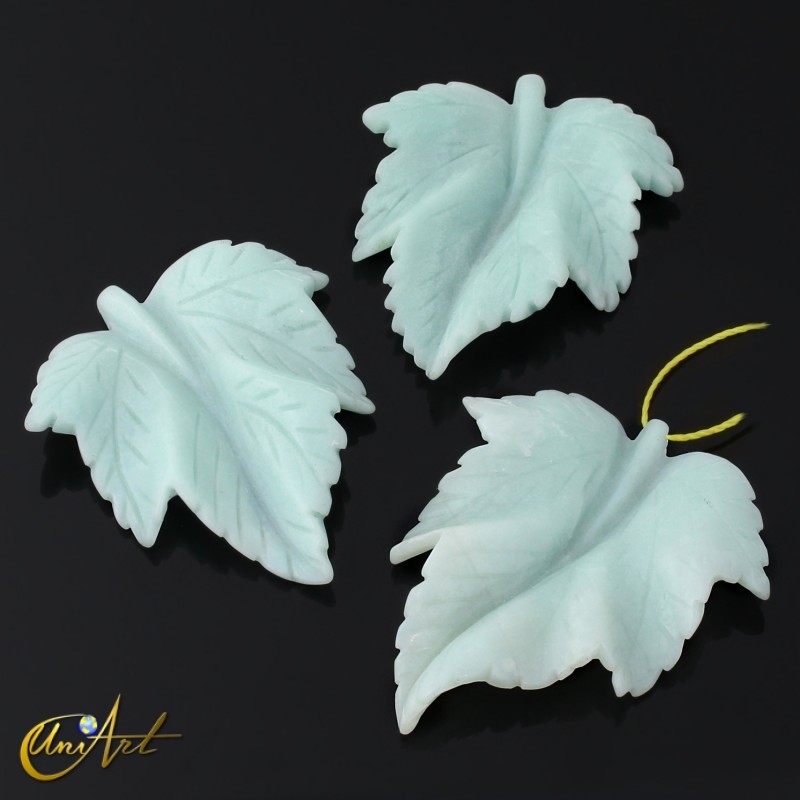 Colgante Hoja de piedra natural - Amazonita