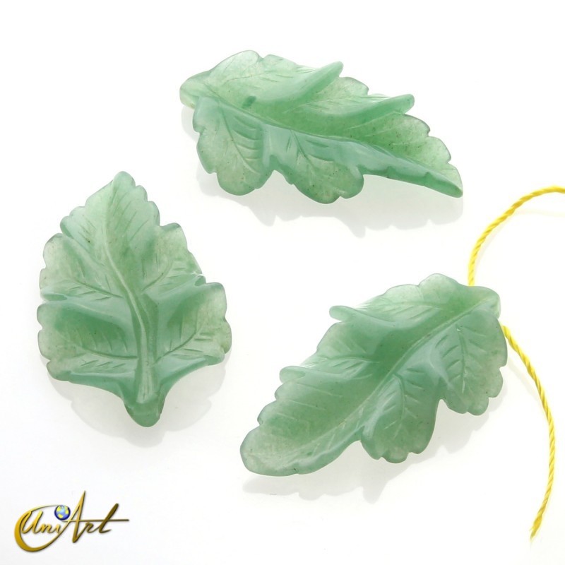 Hoja de mineral natural - Aventurina verde