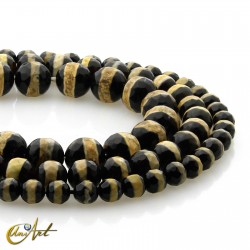 Agate Dzi - faceted beads
