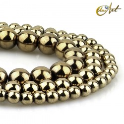 Pyrite rond beads