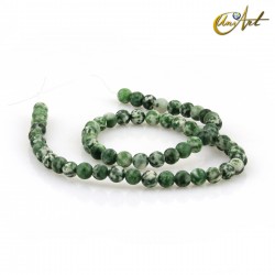 Spot green jasper 6 mm rond beads Threads