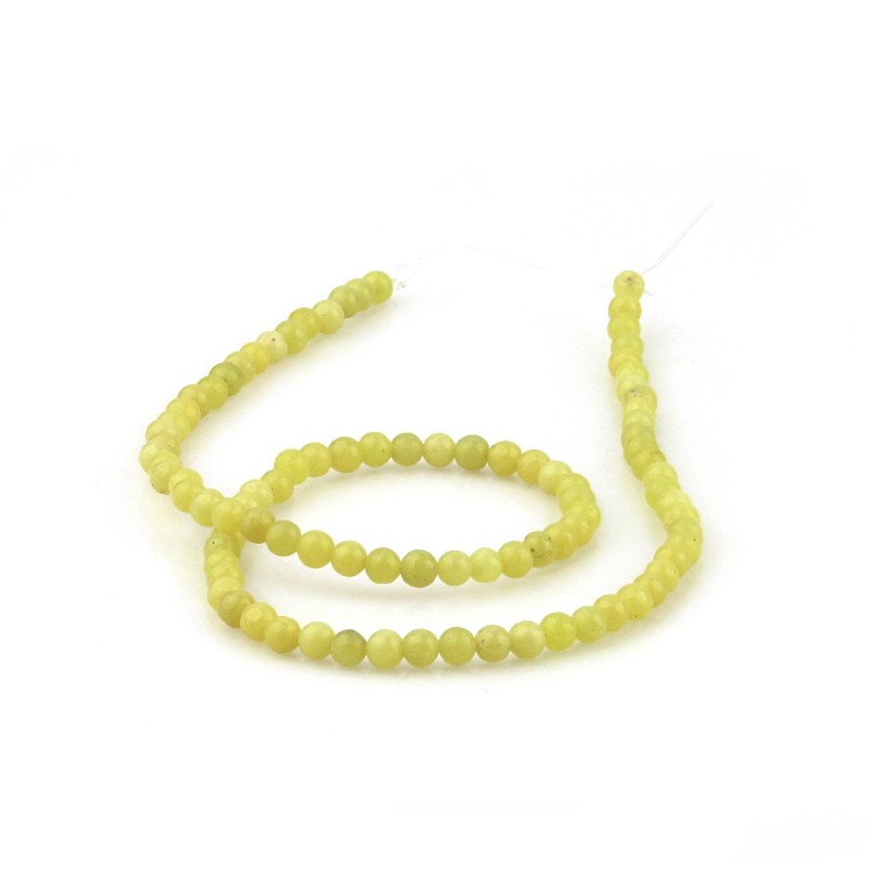 Lemon Jade 3 mm round beads