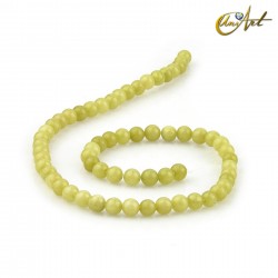 Lemon Jade 6 mm round beads