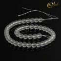 Hilo de Cristal de Roca Mate, bolas 8 mm