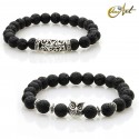 Set of two bracelets with owl - lave