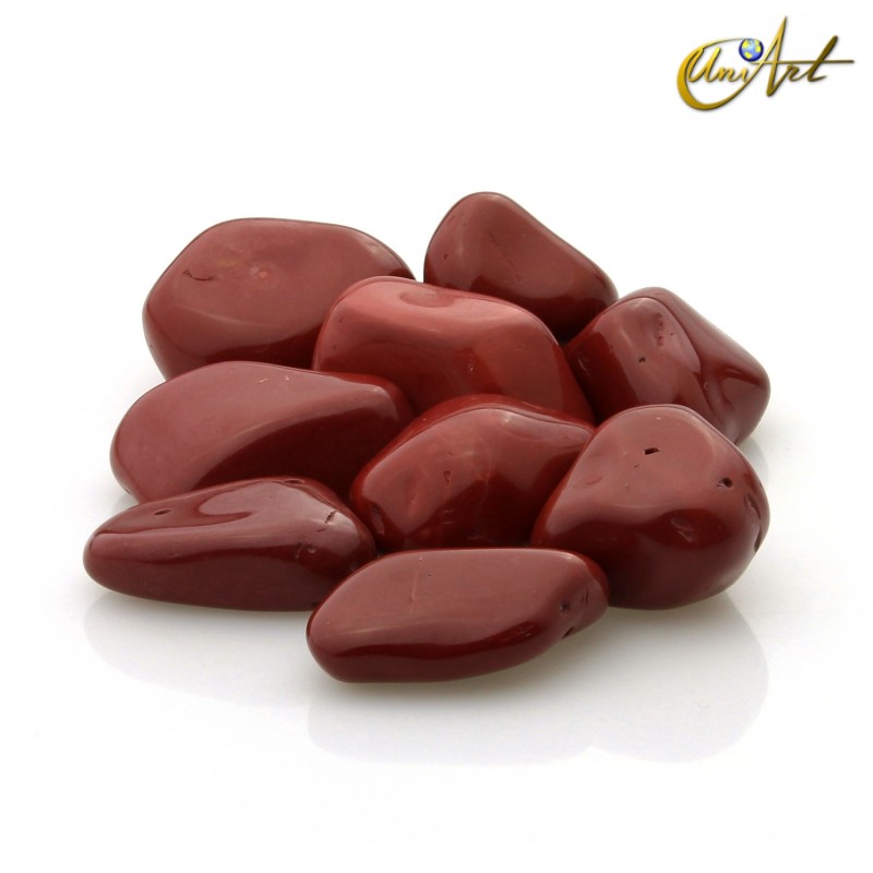 Red jasper﻿ tumbled stones in packet of 200 grs