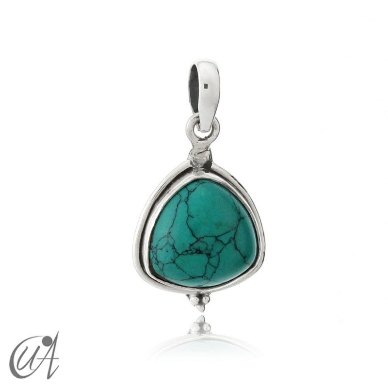 Trillant pendant in silver and turquoise