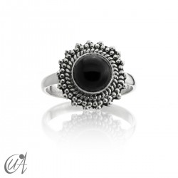 Ring with onyx stones in 925 silver, Suno