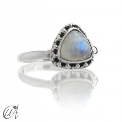 Moonstone ring in 925 silver, Thira