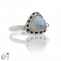 Moonstone ring in 925 silver, Thira