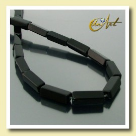 Black Agate Beads in retangular shape