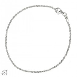 Rope bracelet chain 1.6mm - 925 silver