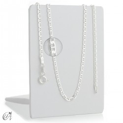 2.3mm diamond anchor chain - 925 silver