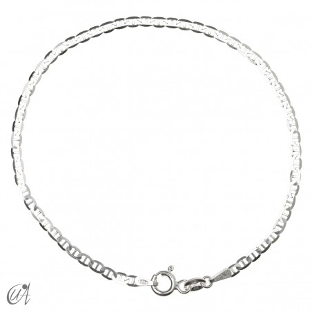 2.3mm diamond anchor chain - 925 silver