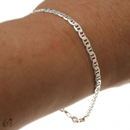 Sterling silver anchor bracelet chain - 3.18mm
