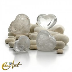 Crystal quartz heart from Brazil