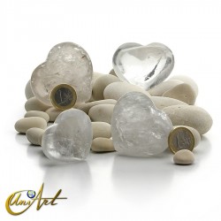 Crystal quartz heart
