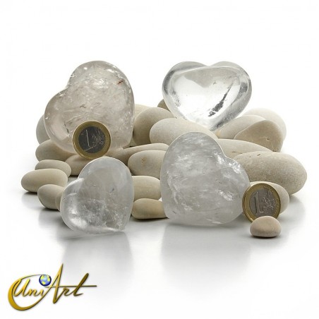 Crystal quartz heart