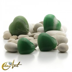 Green quartz heart  from Brazil