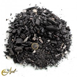 Polvo y grava de turmalina negra - 1 kg