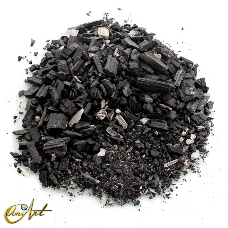 Black tourmaline powder and gravel - 1 kg