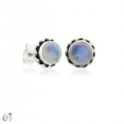Silver and moonstone - Phebe mini earrings
