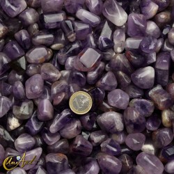 Banded amethyst tumbled stones