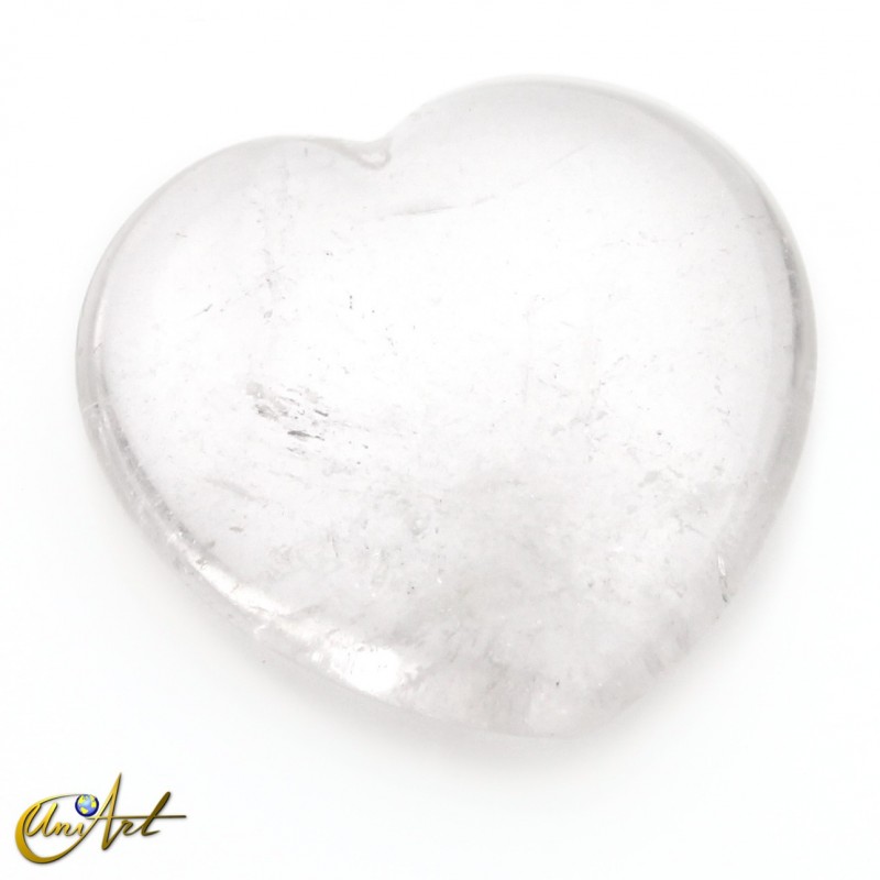 Small heart of mixed stones -  crystal quartz
