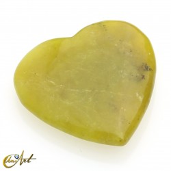 Small heart of mixed stones - lemon jade