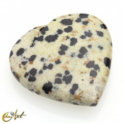 Small heart of mixed stones - dalmatian jasper