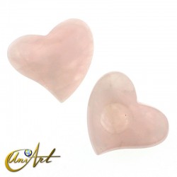 Corazón cabujón de cuarzo rosa