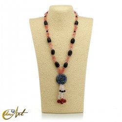 Cherry quartz necklace - model 3