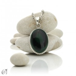 Gothic malachite and sterling silver pendants - model 4