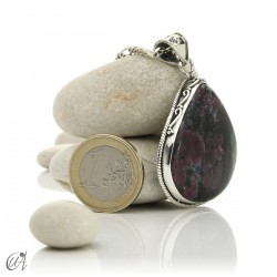 Gothic silver and ruby pendant - model 9