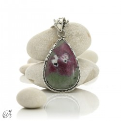 Gothic silver and ruby pendant - model 3