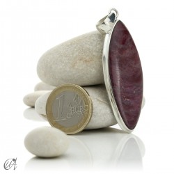 Silver and ruby pendant, model 1