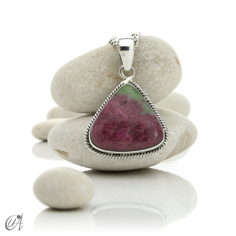 Silver and ruby pendant, model 3
