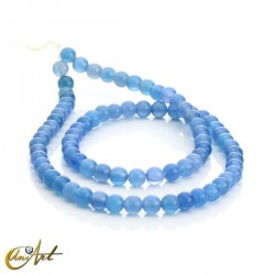 Blue agate 5 mm beads