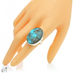 Turquoise ring in sterling silver, size 18 model 2