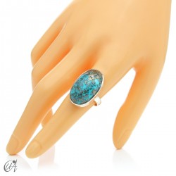 Turquoise ring in sterling silver, size 19 model 3