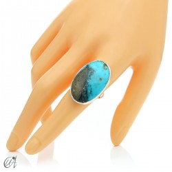 Turquoise ring in sterling silver, size 22 model 3