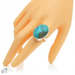 Turquoise ring in sterling silver, size 23 model 2
