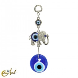 Turkish Evil Eye Amulet with metal Elephant - model 2