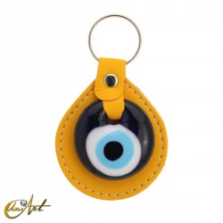 Turkish evil eye keychain against to the evil eye, yellow
