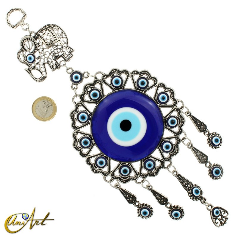 Amuleto ojo turco con elefante de la suerte