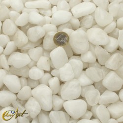 White quartz tumbled stones