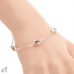 Amulet bracelet against the evil eye in sterling silver - marquise