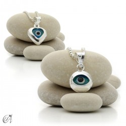 Evil Eye silver pendant