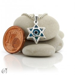 Turkish evil eye charm made of glass and 925 silver - star