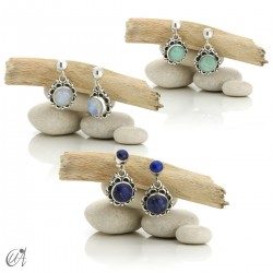 Iara earrings, silver 925 with stones